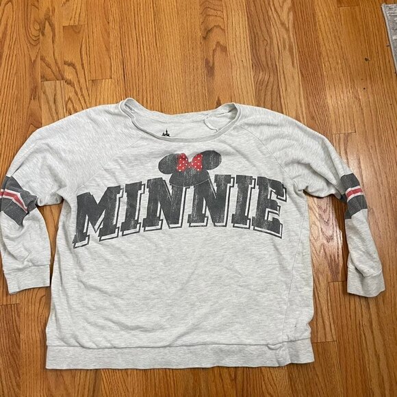 Vintage Disney MINNIE Mouse Sweatshirt grey 1X - Picture 6 of 9